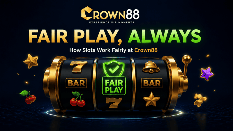 Crown88 fair play guide showing game provider transparency and secure casino checks for Singaporeans