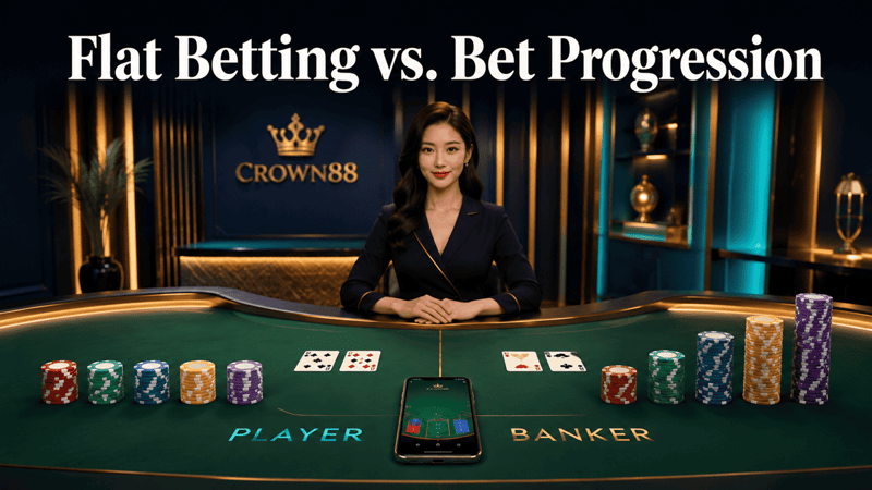 flat betting vs. bet progression crown88 live tables strategy